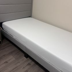 Twin Bed Frame With Memory Foam Mattress 