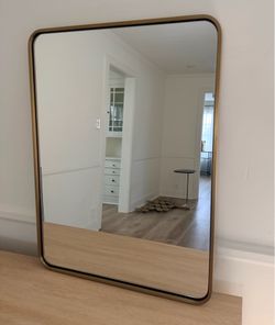 Brass Framed Wall Mirror