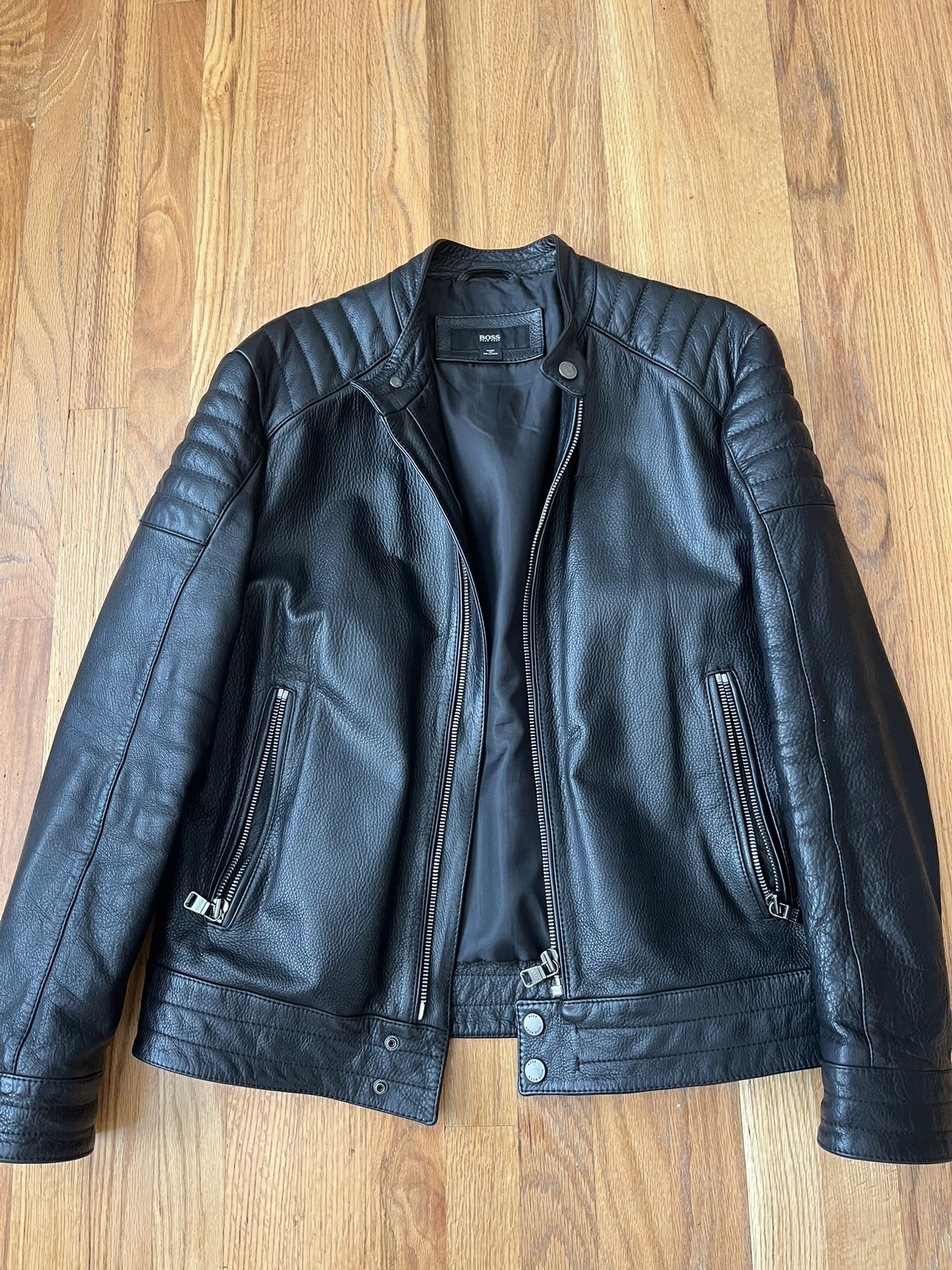 Hugo Boss Leather Racer Jacket