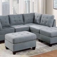 6 PC MODULAR SOFA WITH OTTOMAN. ONLY 3 LEFT 
