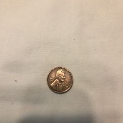 1955 Wheat Penny Mis Strike Between B & E In Liberty