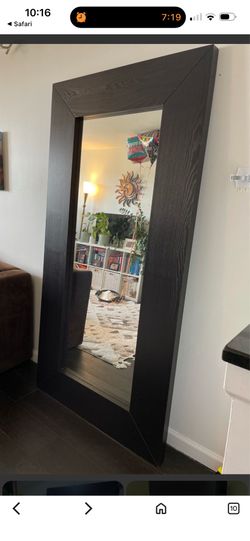 IKEA Monstag Large Wood Standing  Floor Mirror 75”x37”  for floor or can be hung up