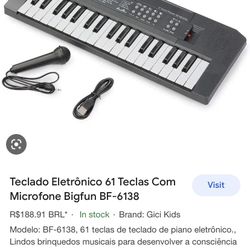 Sanmersen Kids 61 Key Electronic Keyboard BF-6138