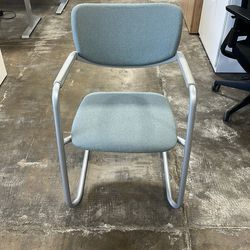 Guest Or Waiting Room Chairs In Blue Fabric
