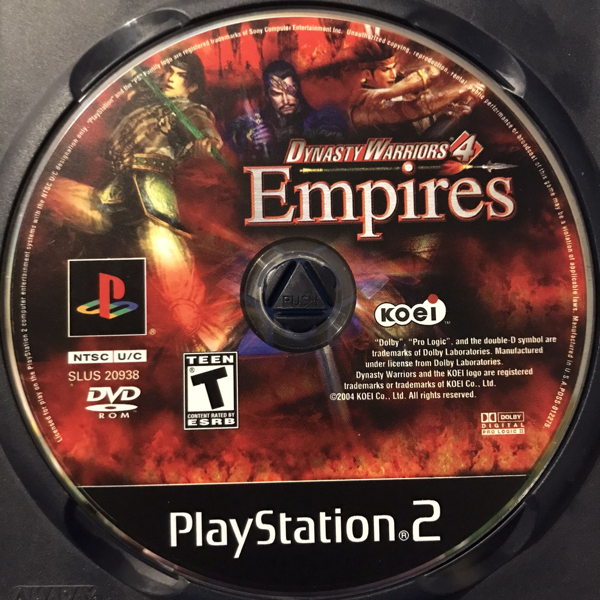 Dynasty Warriors 4: Empires (PlayStation 2 PS2) DISC ONLY