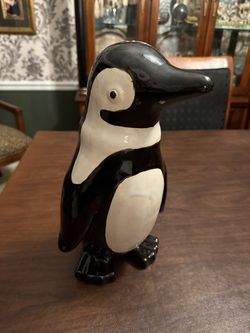 Vintage Z Gallerie Large Ceramic Penguin