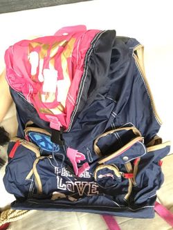 Pink, large backpack