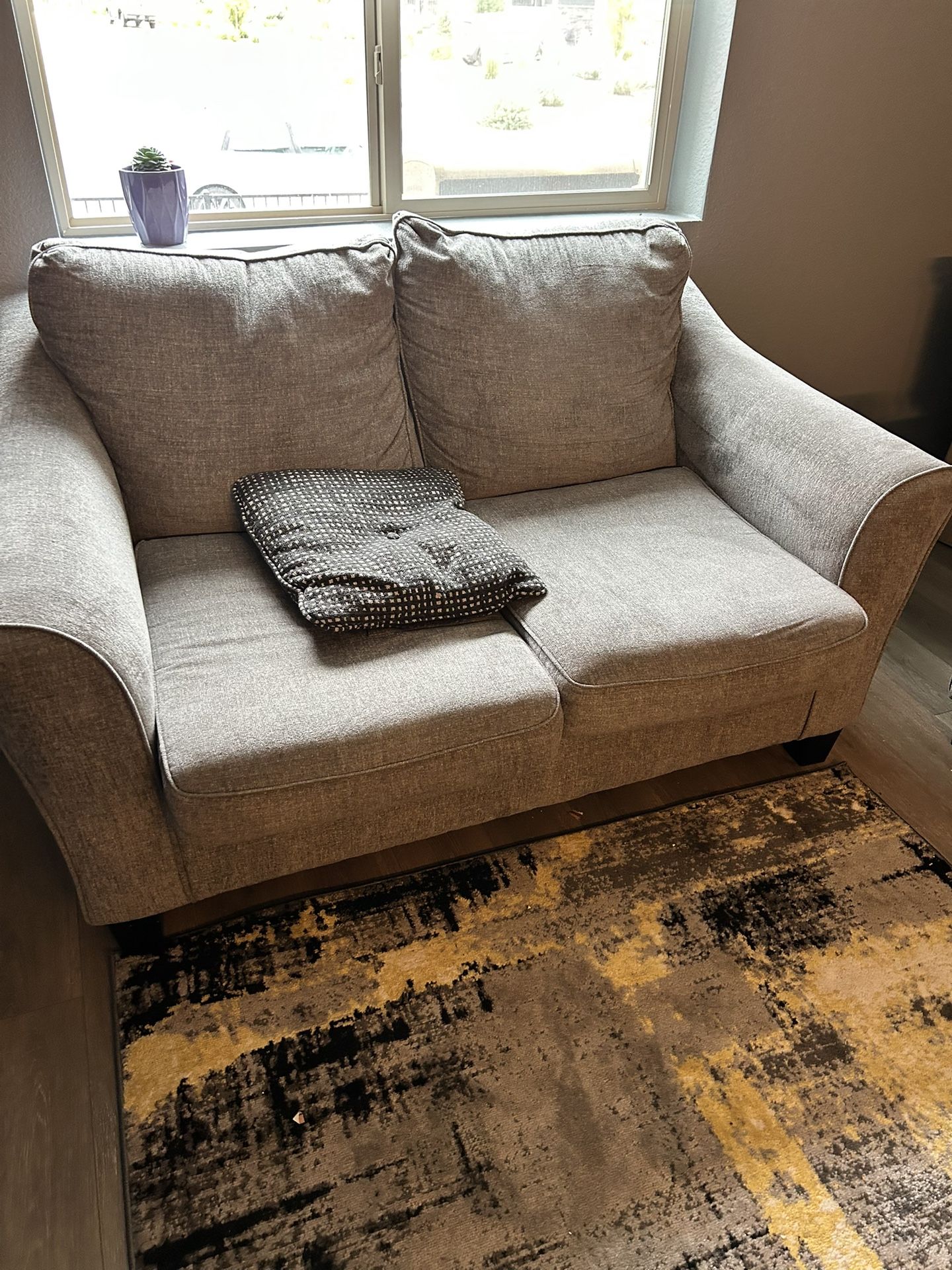 2 Piece Light Grey Couch Set 