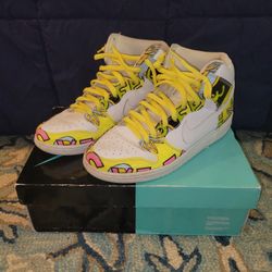 2015 Nike Dunk High Pro SB De La Soul White Firefly size 11