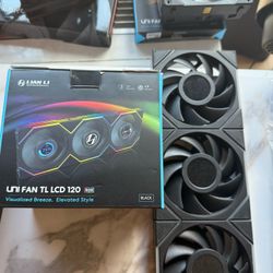 Used Excellent Condition LIAN-Li Uni Fan TL LCD 120 PC Case Fans