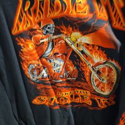 Biker Shirt Long Sleeve New Large