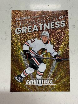 2025-26 Upper Deck Credentials Sparks of Greatness OLIVER MOORE #SG-15 BLACKHAWKS