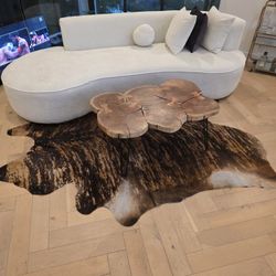 Full set Chaise Curved Sofa, table and rug