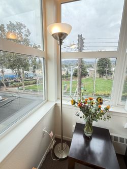 Brushed Nickel Torchiere Floor Lamp