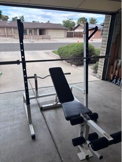 Weider Pro PC3 Weight, Press, Curl, and Squat Rack *WITH WEIGHTS*