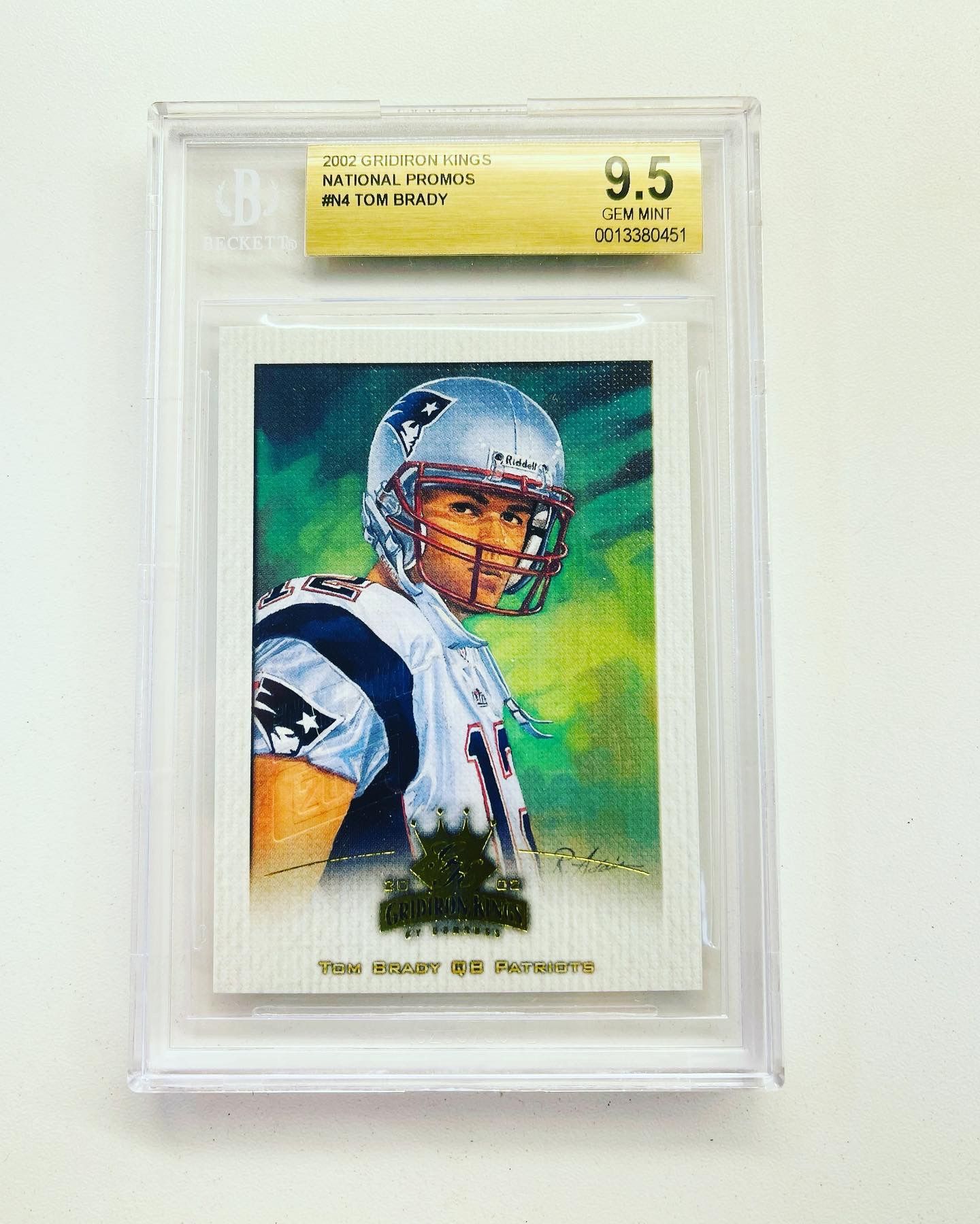 2002 Donruss Gridiron Kings Tom Brady BGS Gem Nationals Promo SSSP