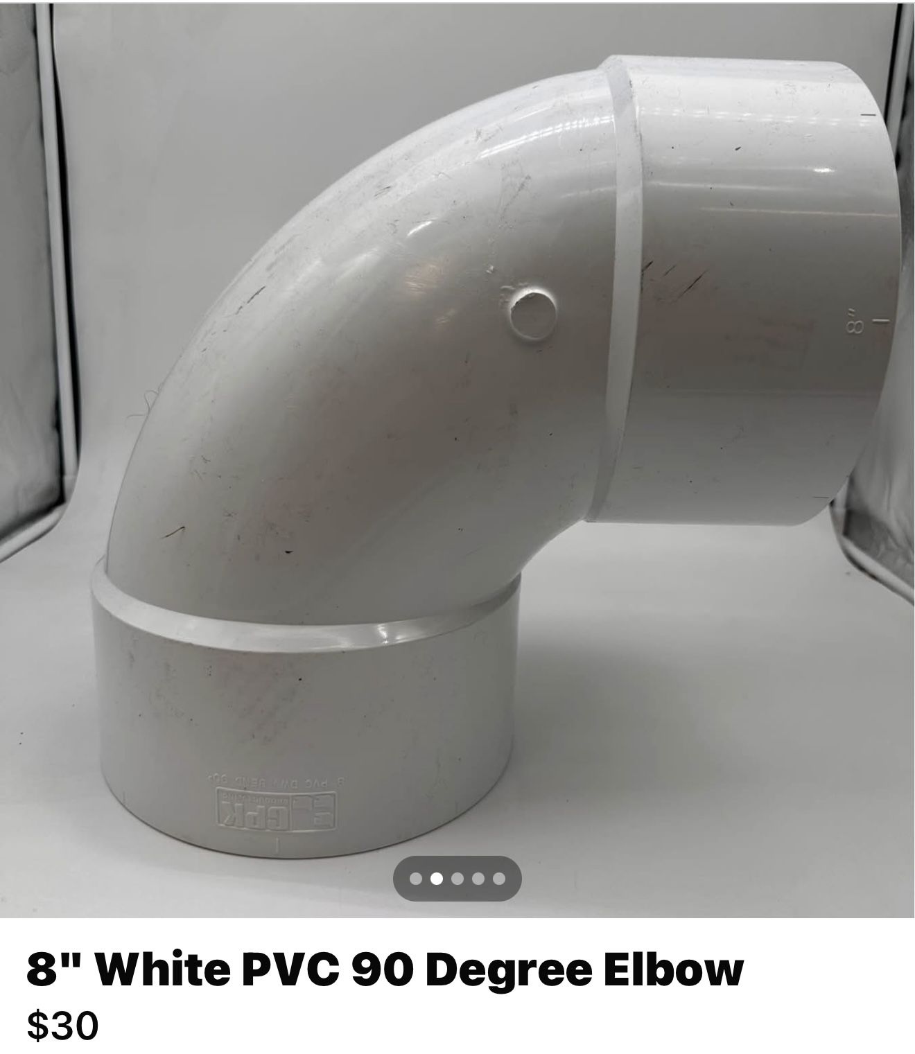 8 Inch PVC 90 Degree Elbow