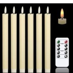 GOLD CANDLESTICK (6)  AND HOLDERS (6) - NEW 