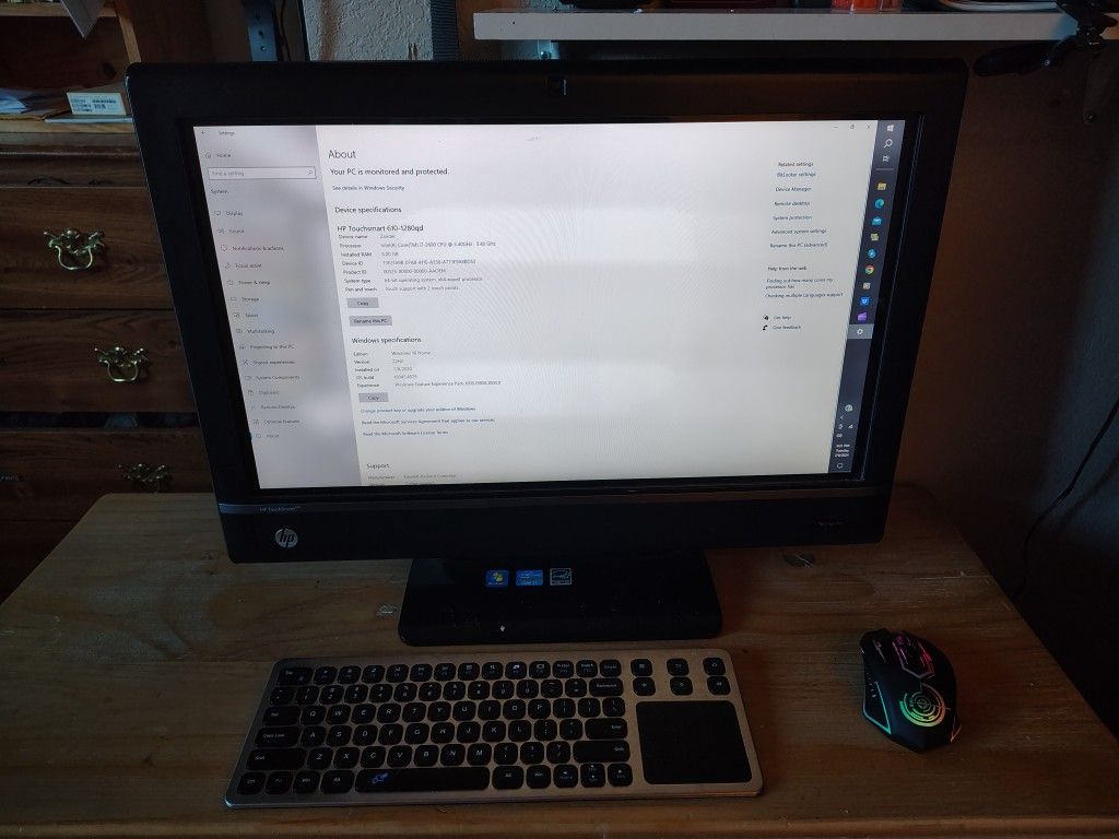 HP All In One Touch Screen