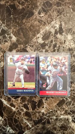 2001 GREG MADDUX (Topps #5, MANNY RAMIREZ #7)