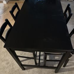 Black Dining Room Table Set – 4 Chairs – $100 OBO