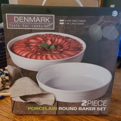 Porcelain Round Baker Set