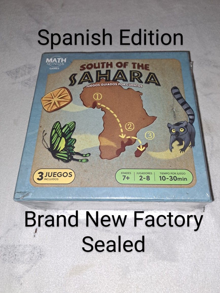 Brand New Factory Sealed South Of The Sahara Story Driven Games (Spanish Version)