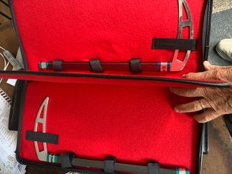 Martial arts Kama demo set with deluxe case
