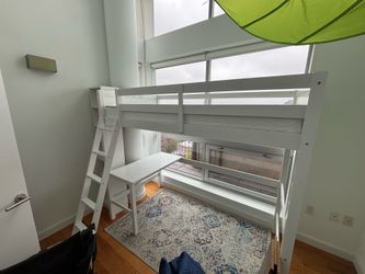 Kogan Twin Loft Bed and Mattress