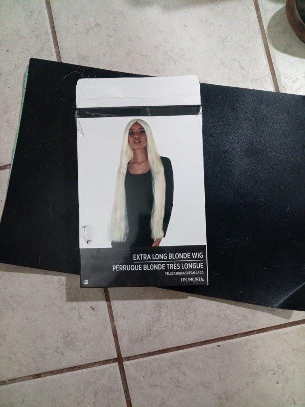 Extra Long Blonde Wig Halloween