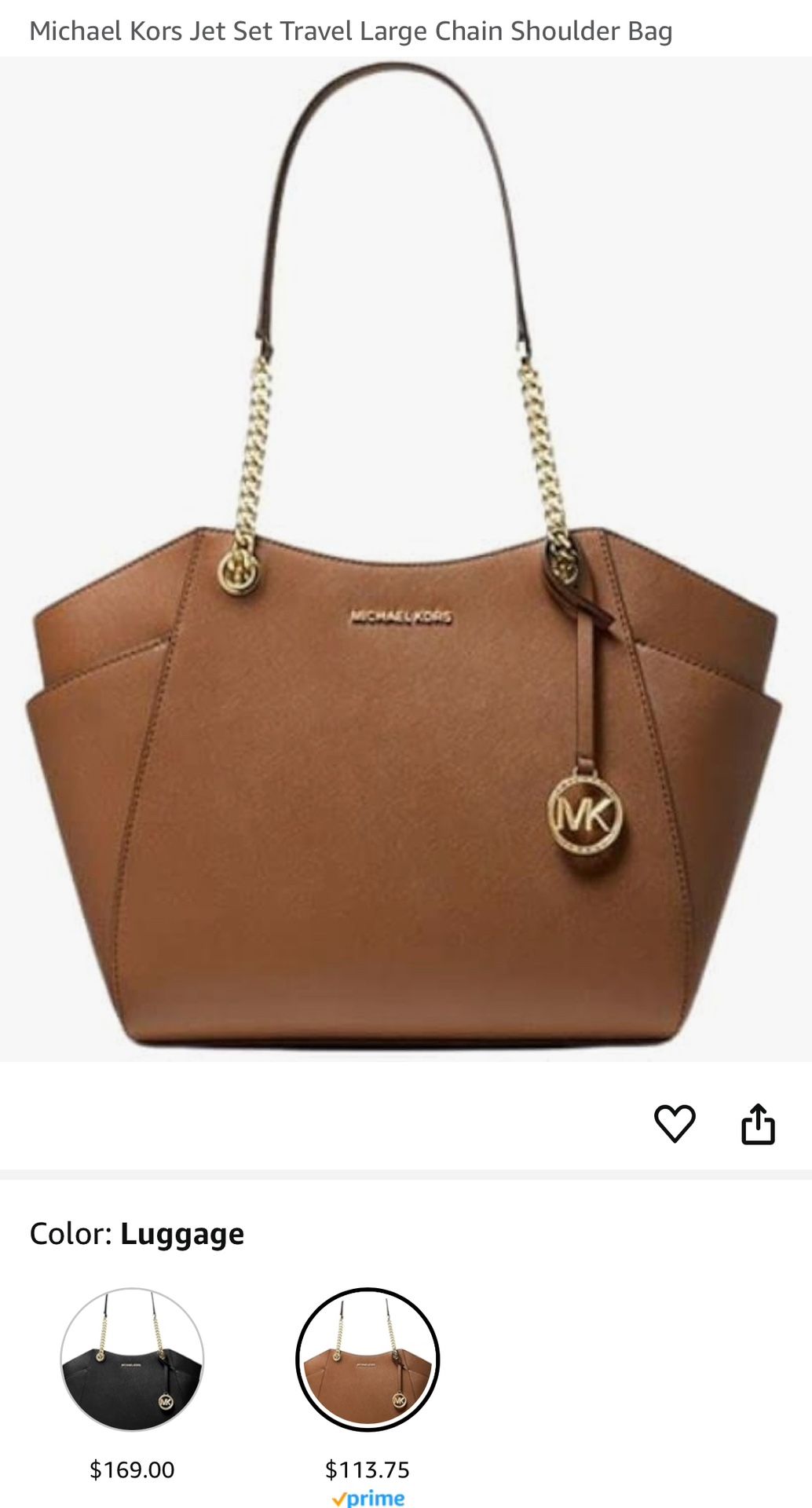 Michael Kors Jet Set Travel Large Chain Shoulder Bag