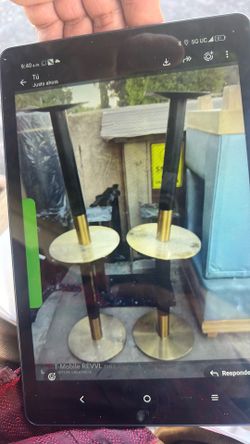 vendo 6 vases con negro y dorado
