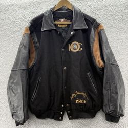 Harley Davidson Leather Bomber Jacket