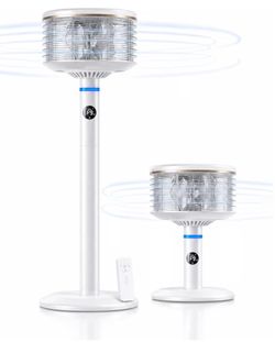Spin360 360° Fan, Height-Adjustable Floor & Table Fan (WHITE)