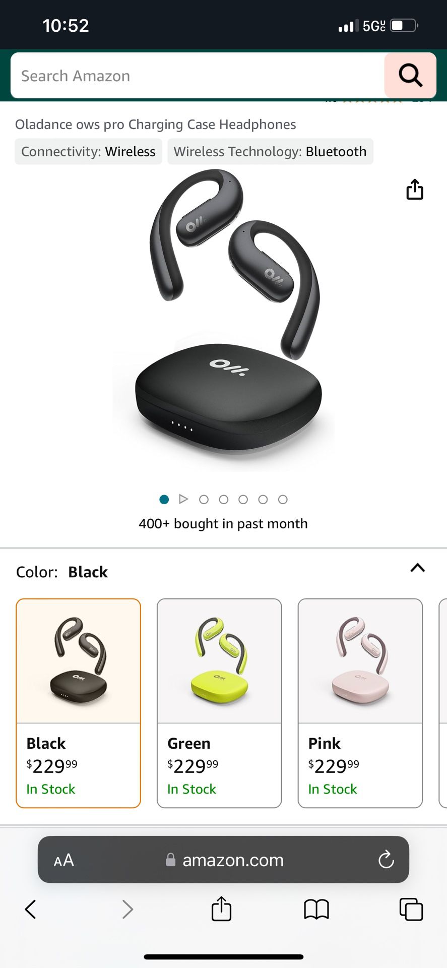 254 Reviews Oladance OWS Pro Open Ear Bluetooth Headphones with Multipoint Connection
