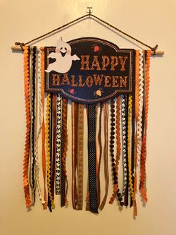 Halloween Ribbon Door Decoration