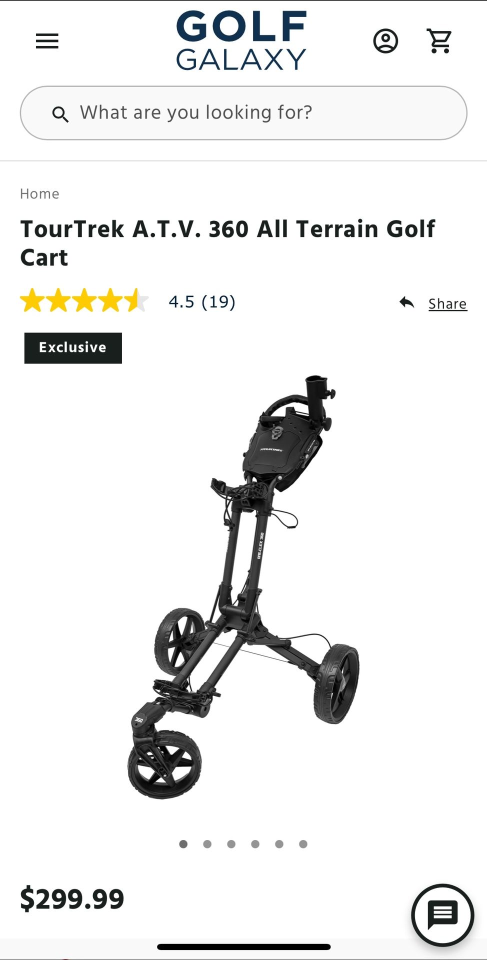Tour Trek ATV 360 All Terrain Push Cart