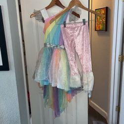 Unicorn Princess Pants And Dress Rainbow Tutus! Size Child Small 6 
