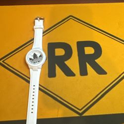 Adidas White Rubber Analog Watch