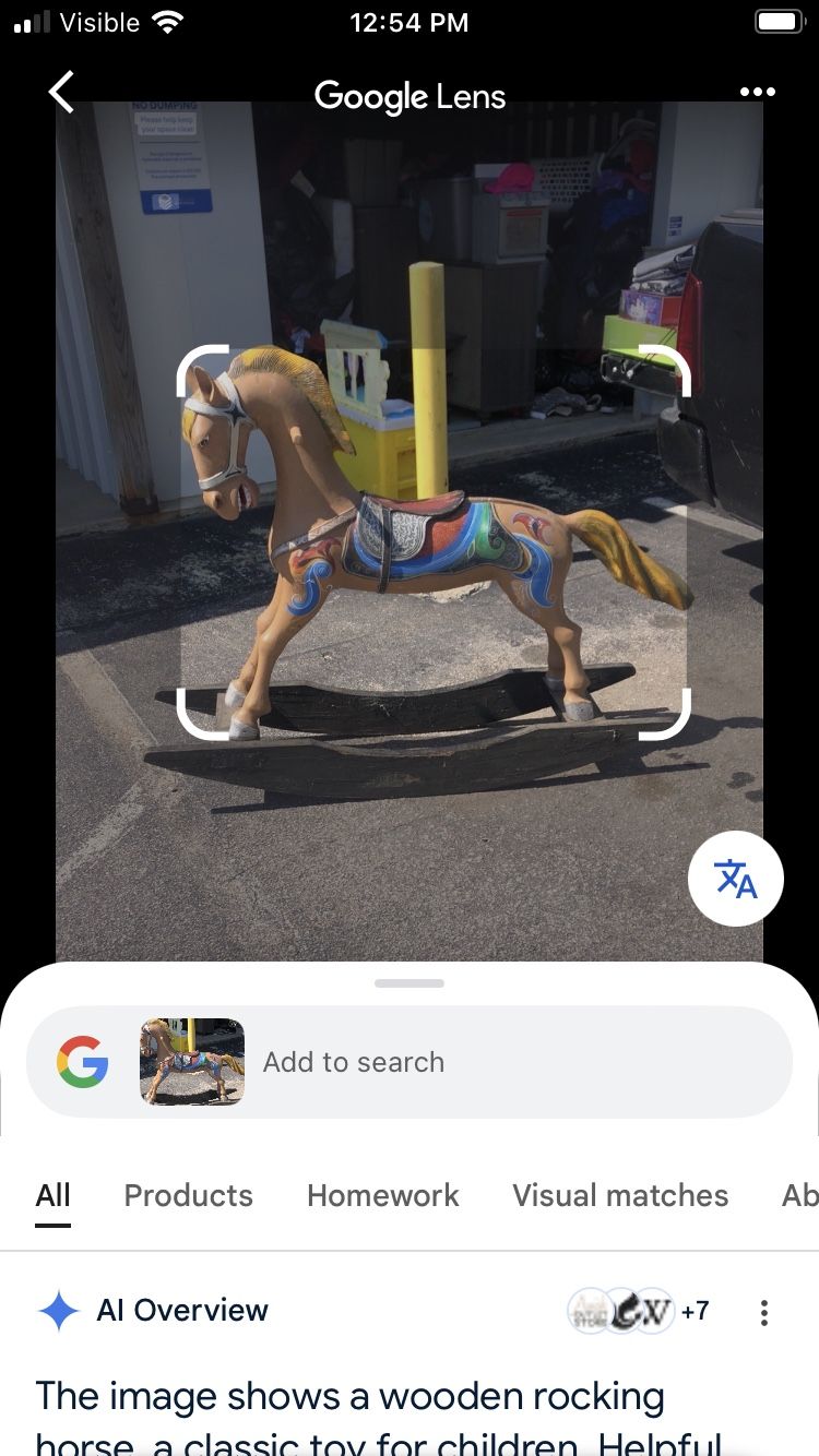 Old Large Wooden Rocking Horse