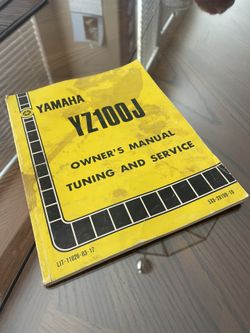 Yamaha YZ100J Owners Manual/Tuning And service “1981”