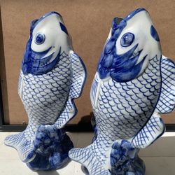 Koi Fish Porcelain Vase-  Water 