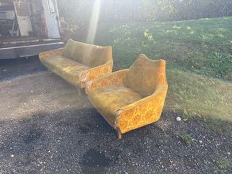 Vintage Mid-Century Sofa and Chair Set