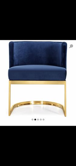 Navy blue velvet chairs