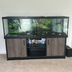 125 Gallon Fish Tank With Filter And Lead And Comes With A Stand