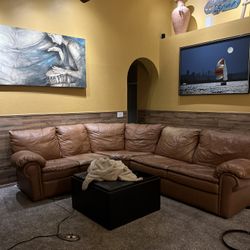 Leather Sectional Couch 