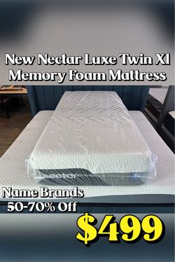 New Nectar Luxe Twin XL Memory Foam Mattress