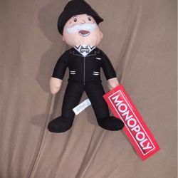 Mr. Monopoly Uncle Pennybags Plush 10" Top Hat Doll Board Game Mascot New