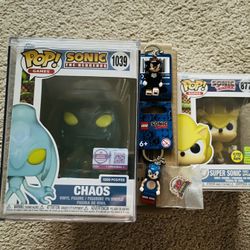 Funko Chaos 1200 Piece + SDCC Sonic + Lego Shadow/Sonic Keychain 