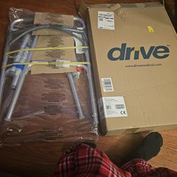 Brand New Deluxe Folding Walker Two Button With 5"Wheels